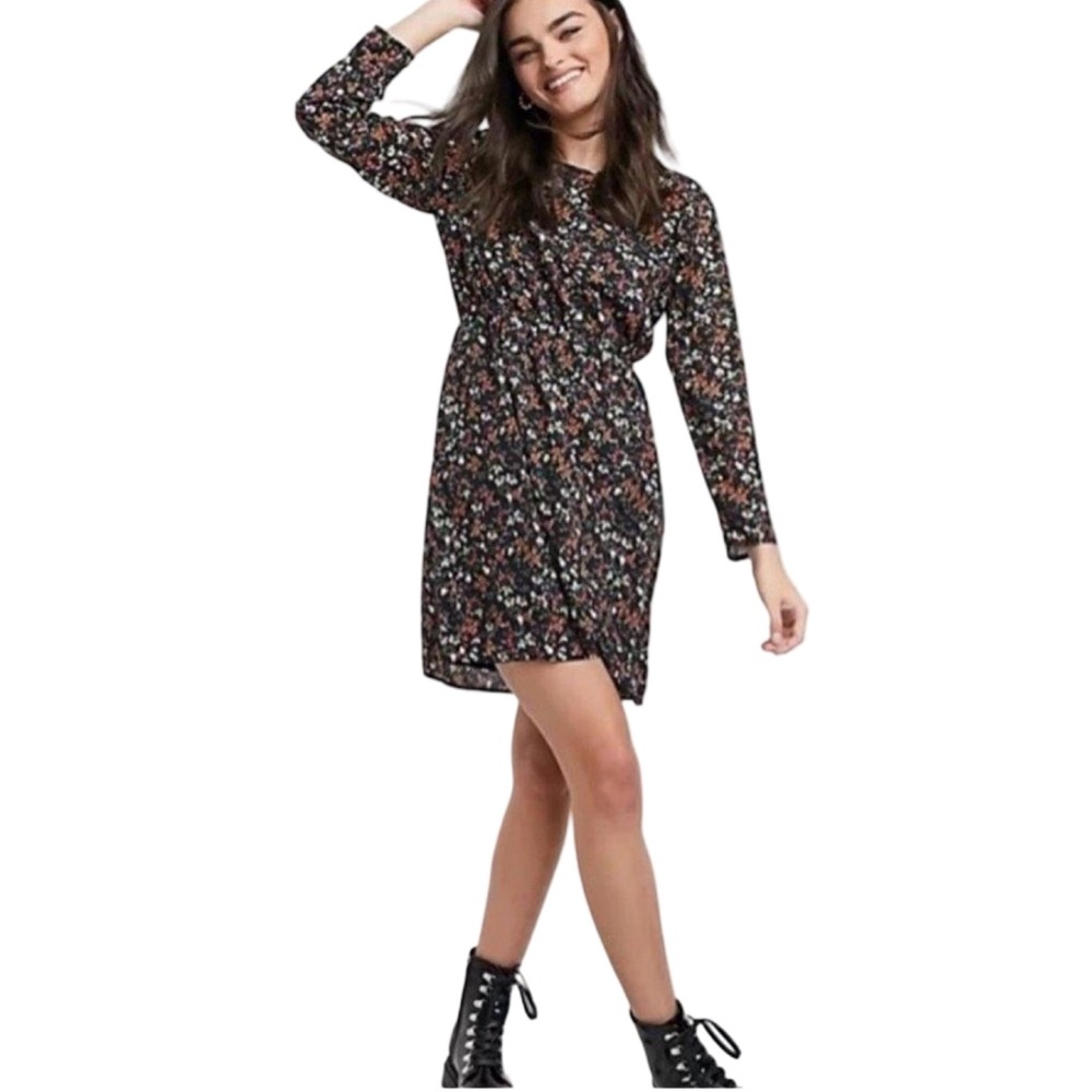 J. Crew Women’s Long Sleeve‎ Floral Tulip Hem Dress Size 4 EUC Preppy Fall
